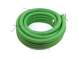 Boombeluchtingsbuis PVC-groen  8 cm dia  30 m lengte